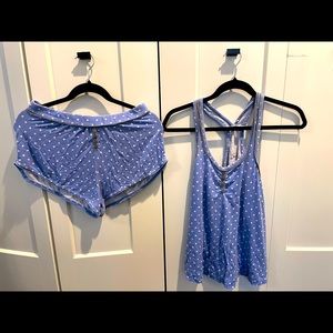Splendid sleep tank and shorts (periwinkle) - size medium